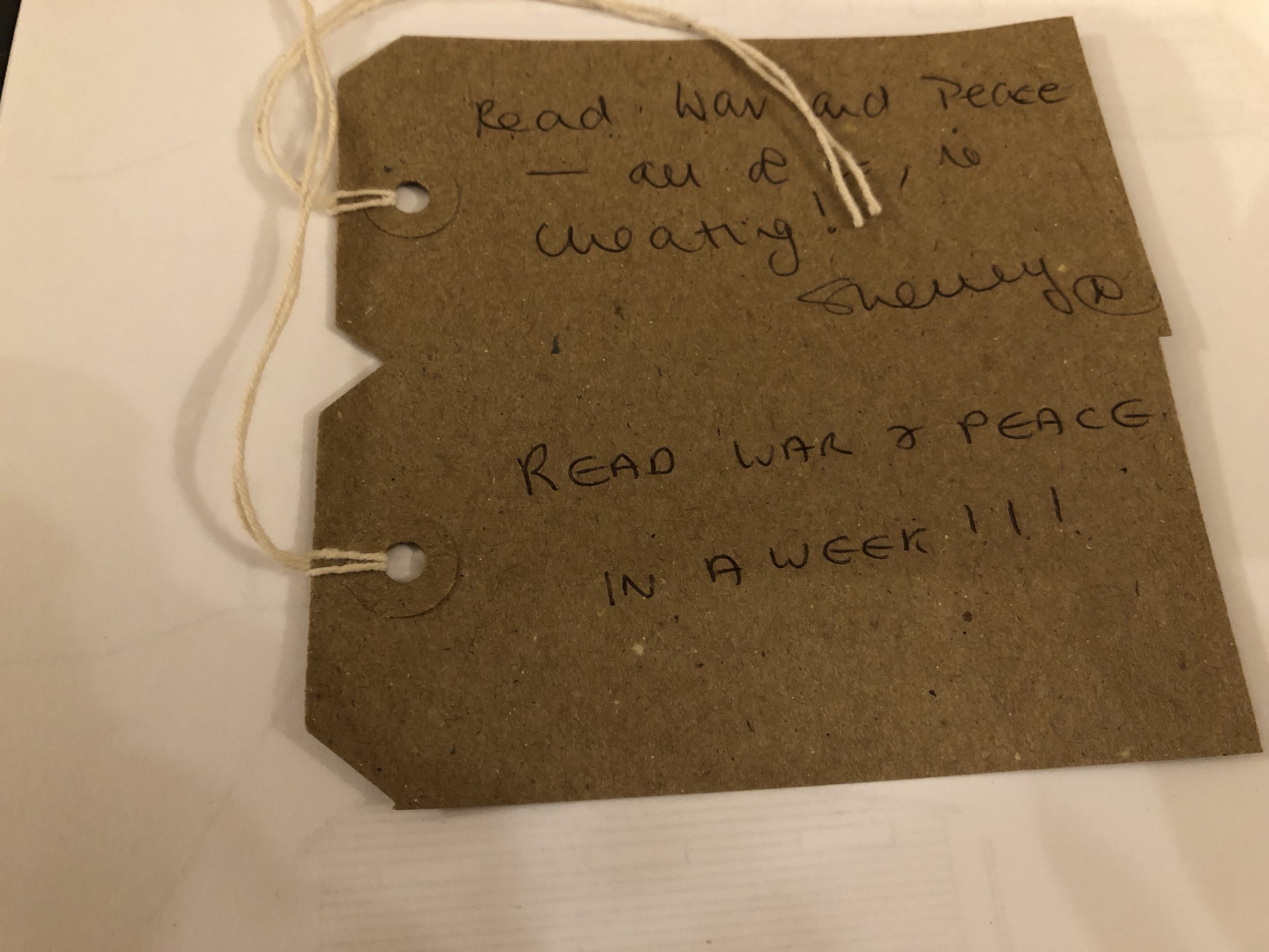 alt="two tables -read War & Peace - in a week"