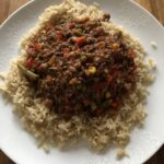 alt="rice with vegetarian curry"