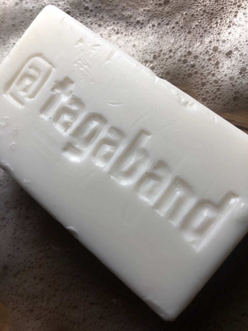 alt="bar of soap with name engraved in it"