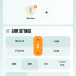 alt="screenshot of Dartcounter app"