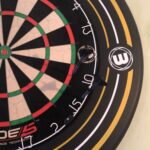 alt="close up of dart board"