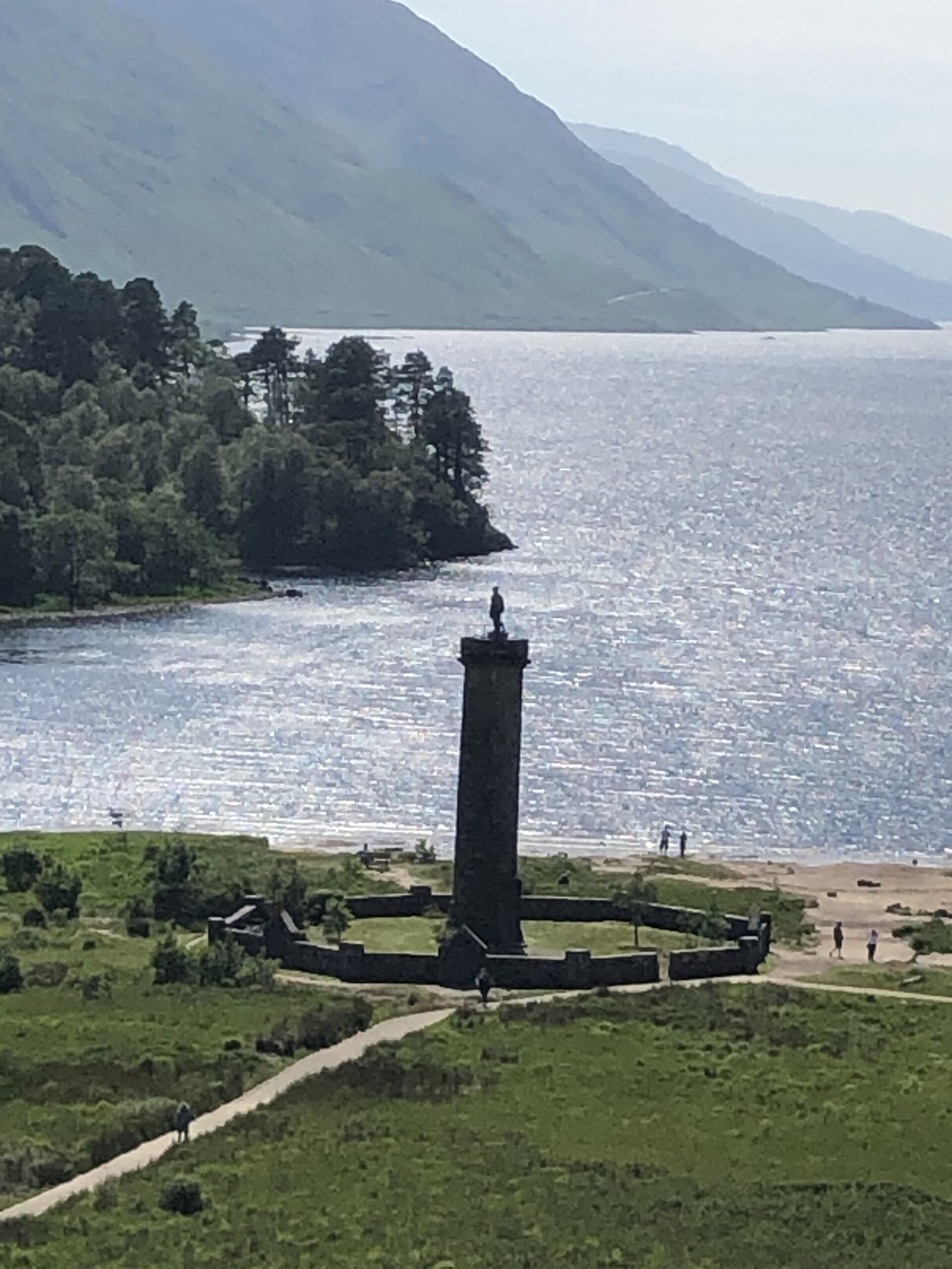 alt="tower with loch in background"