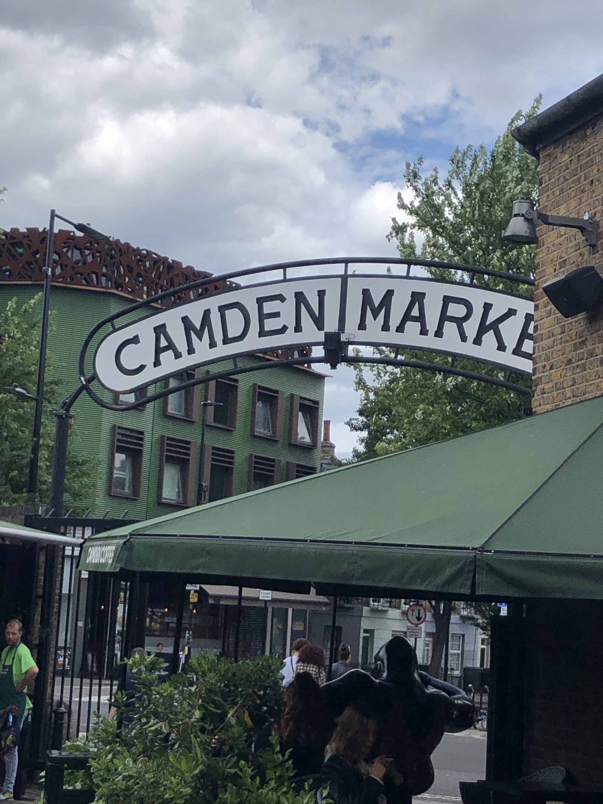alt="banner over stalls at Camden market"