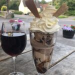 alt="glass of wine with ice cream sundae"