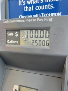 alt="the amount spent at a petrol pump"