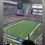 alt=" looking at the pitch below from our seats"