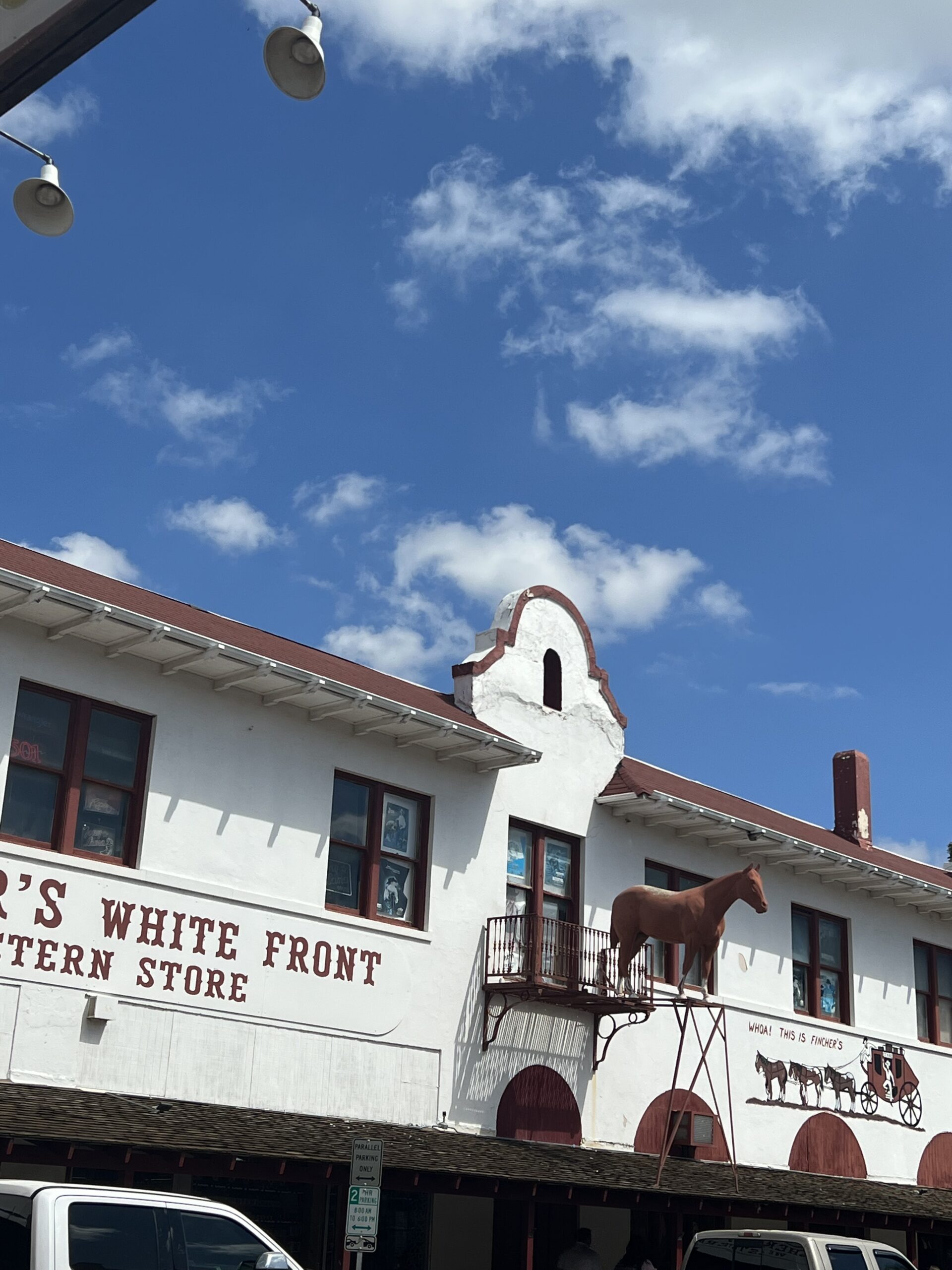 alt="front of the stockyards building"
