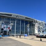 alt="from of the AT&T Stadium"