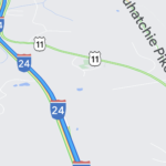 alt="screen shot of satnav map"