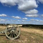 alt="Perryville battleground with cannon"