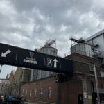 alt="bridge across road in Guinness factory"