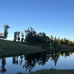 alt="water with grass bank & trees"