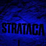 alt="the name Strataca backlit"
