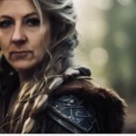 alt="side view of woman with plaited hair"