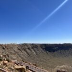 alt="the crater slopes with sky above"