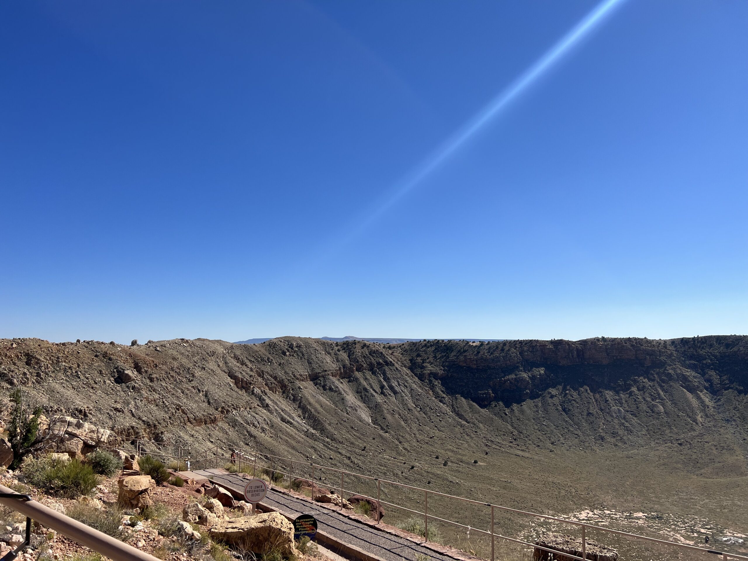 alt="the crater slopes with sky above"