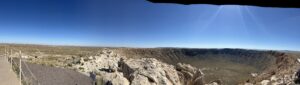alt="wide angle shot of the crater"