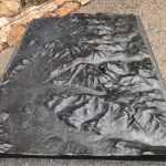 alt="model of the mountain range"