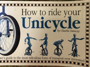 alt="book cover of how to unicycle"