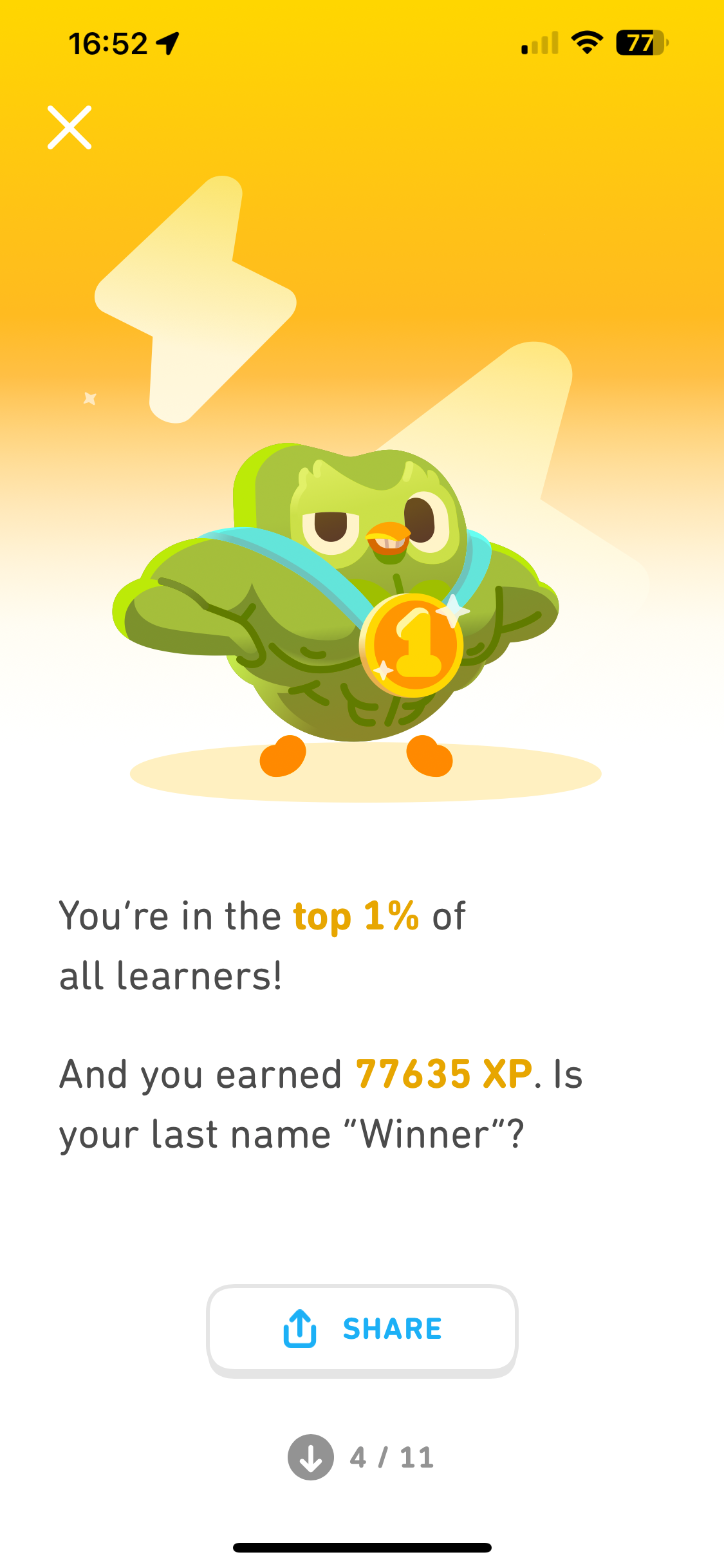 alt="duolingo top learner "