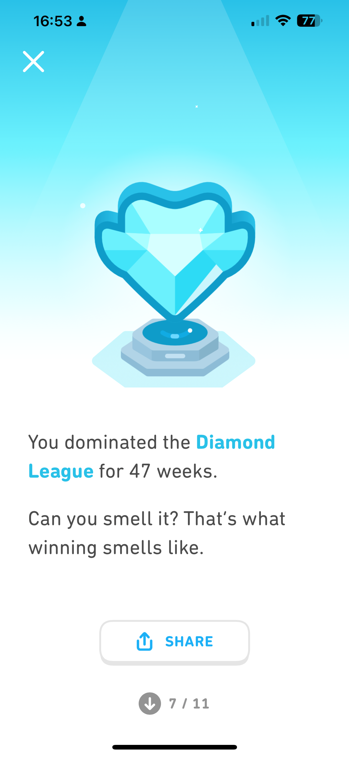 alt="duolingo diamond league statistics"