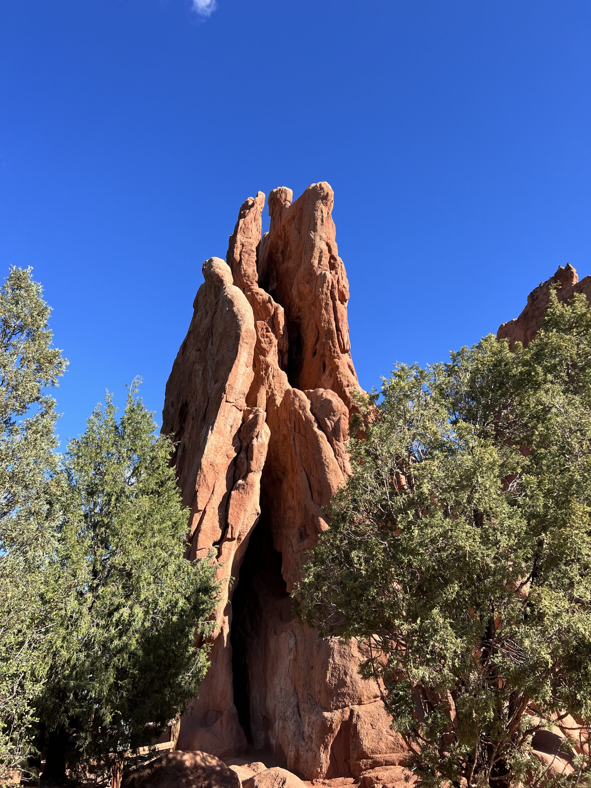 alt="another unusual rock formation in the garden of the gods"