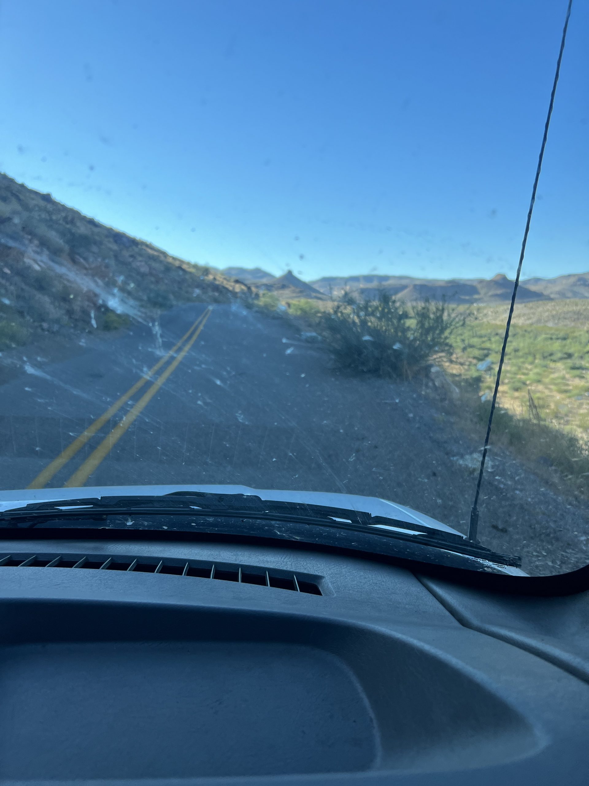 alt="old style route 66 road surface"