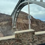 alt="bridge over the gorge where Hoover Dam is located"