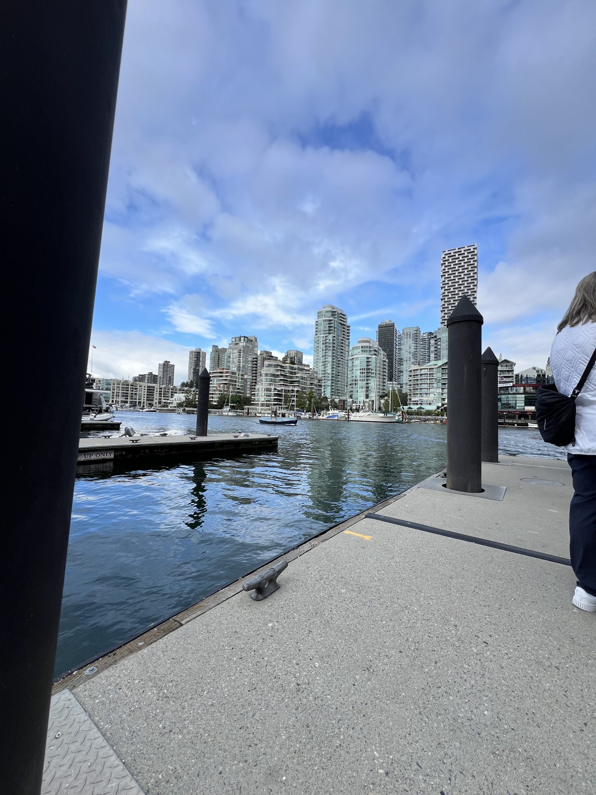 alt="view across the water with boats in Vancouver "