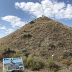 alt="me on top of the mound where Evel Knievel did his stunts"
