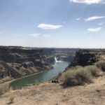 alt="looking back towards the Twin Falls"