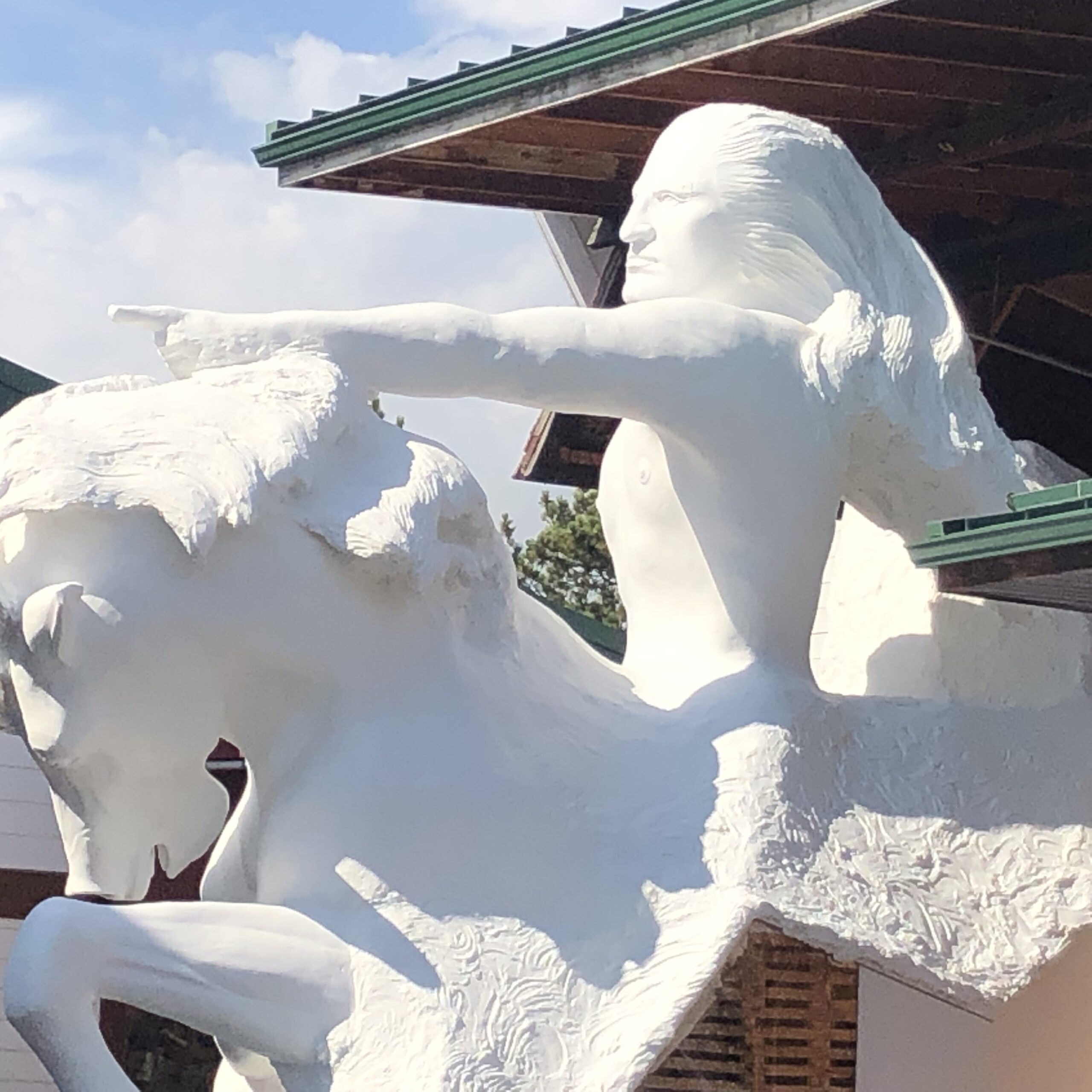 alt"model of man on horse"