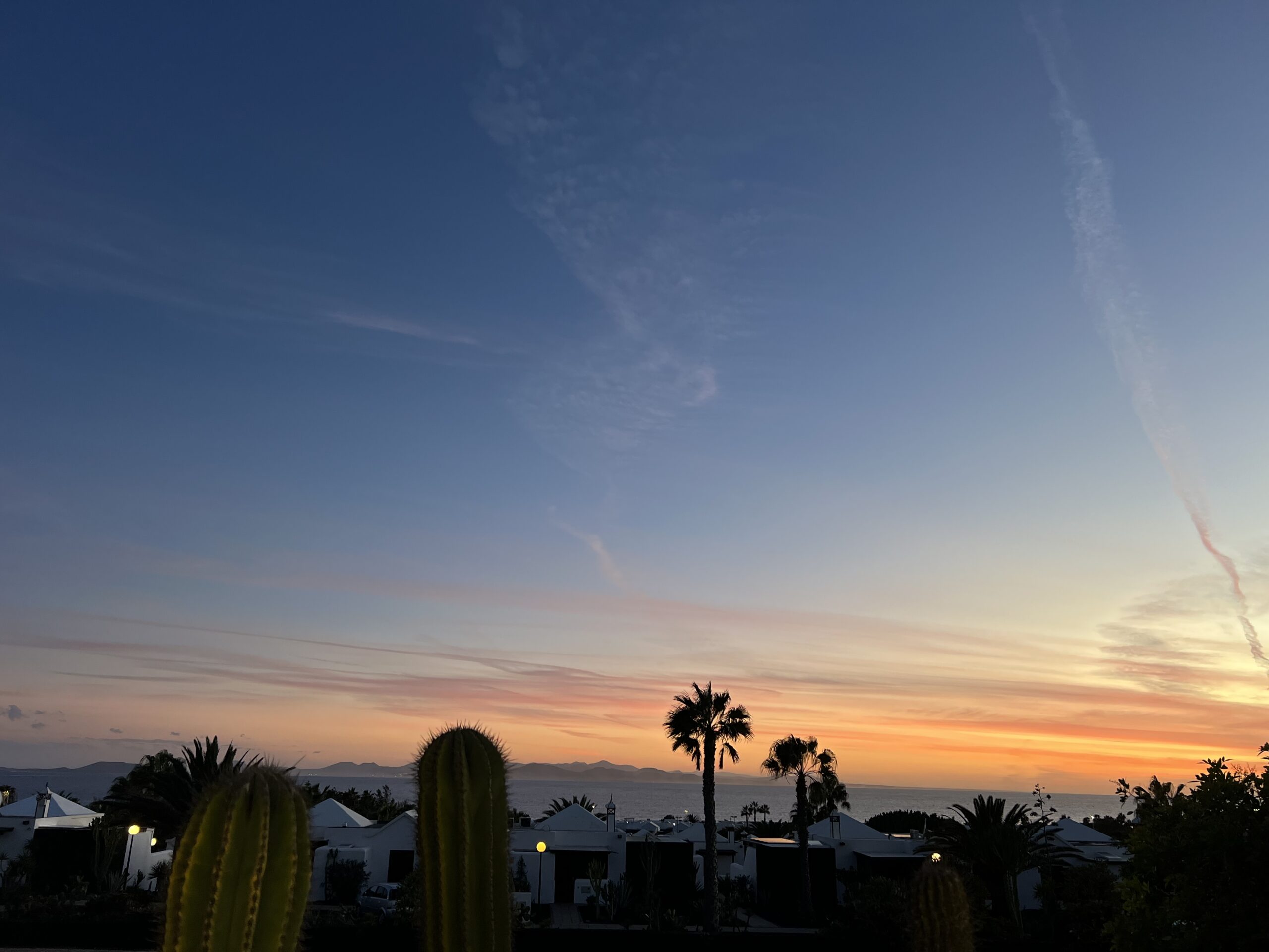 alt="sunset over the local rooftops"